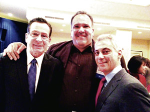 Mayor Carvalho in Washington with (left) Connecticut Gov. Daniel Malloy and Chicago Mayor Rahm Emanuel | Photo from County of Kaua'i