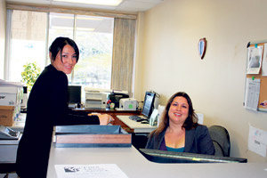 Legal Aid managing attorney Emiko Meyers (left) with staff attorney Linda Vass | Amanda C. Gregg photos