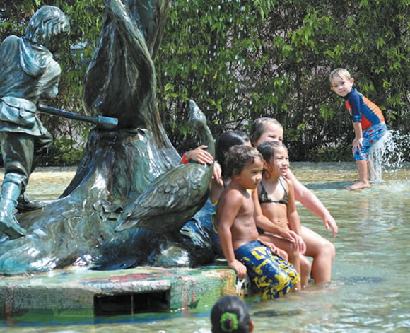 >> Children are invited to Keiki Day Saturday (Aug. 24) from 9 a.m. to noon at Na Aina Kai Botanical Gardens; last entry at 11 a.m. Bring a towel and be prepared to get wet! Keiki can play in Jack's fountain, explore the jungle tree house and more. Outside snacks are permitted. Reservations are recommended. For reservations or more information, call 1-808-828-0525. Photo courtesy Jack Niemiec 