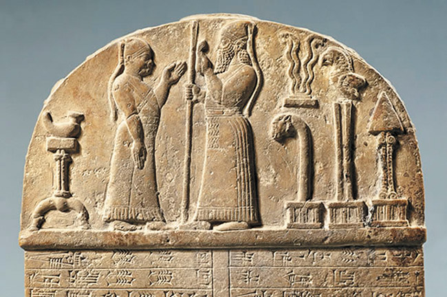 A Babylonian carving of a new year celebration in about the year 5,000 B.C. | Image from Bob Jones