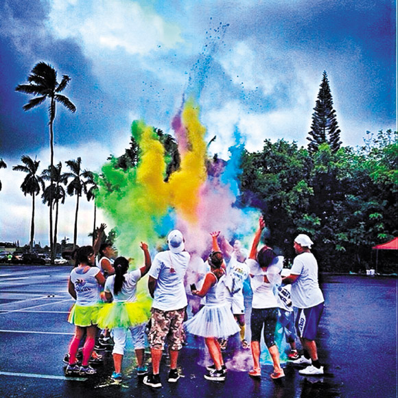Participants in last year's Color Relay Extravaganza have some fun. Photo from Mary Lardizabal