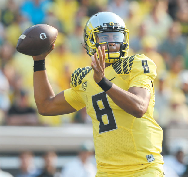 Marcus Mariota has thrown a touchdown pass in every game he's played Chris PietSch / AP Photo