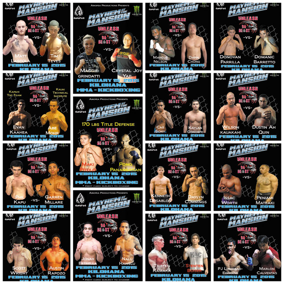 Mayhem at Da Mansion offers a full card of MMA bouts | Poster from Vance Pascua 