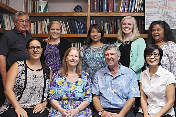 The staff and students of McKenna Recovery Center (front, from left): Randi Olds, Wendy Beckett, Gerald McKenna, Lani Nagao, (back) Jim Dubuar, Erica Hill, Colette Nagao, Rebecca Kinney and Charlene Medina | Coco Zickos photos 