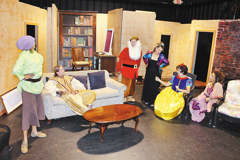 The cast of ‘Vanya and Sonia and Masha and Spike' during a rehearsal prior to the show's opening on Feb. 12