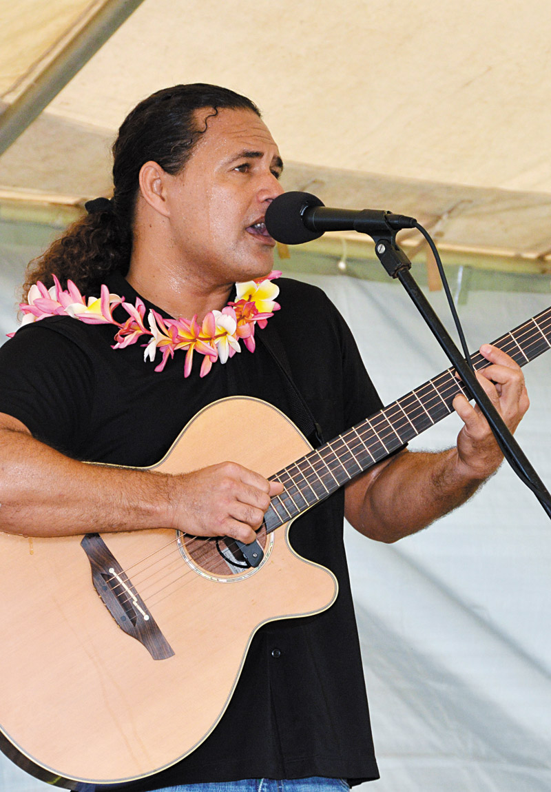 Musician Tapuari Laughlin. A number of Hawaiian musicians will grace the stage at this yearâ€™s May Day by the Bay in Hanalei