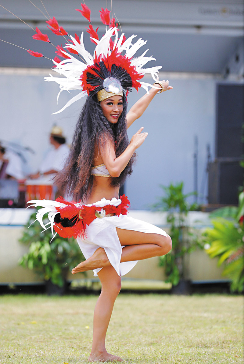 Colorful costumes abound at the Polynesian festival, Heiva I Kauai