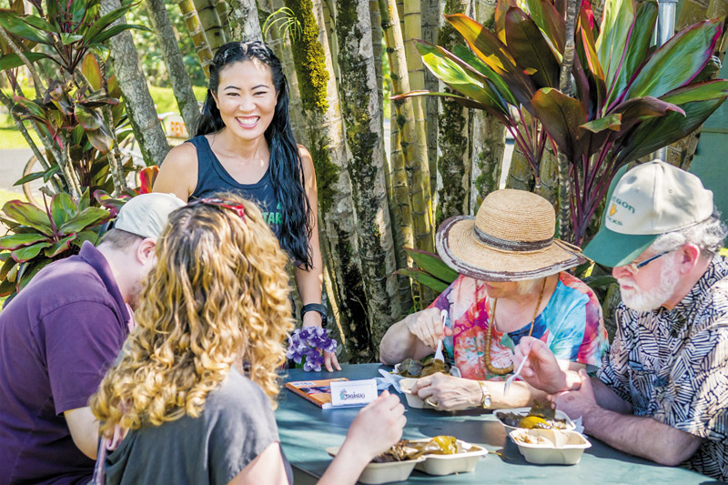 Visitors enjoy one of Tasting Kauai's weekly North Shore tours 