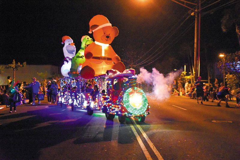 The Kauai community really goes all out for the Lights on Rice Parade 