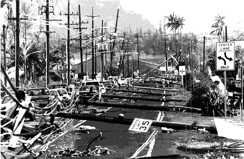 When Hurricane Iniki hit Kauai in 1992, American Red Cross of Hawaii was there to help PHOTO FROM AMERICAN RED CROSS OF HAWAII