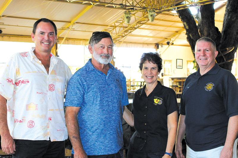Rotary Club of Poipu Beach members (from left) Christopher Young, Ted Faigle, Jan Pascua and Mike Curtis COCO ZICKOS PHOTO