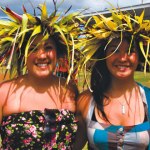 Tyra and Tristen Upward model their woven hats