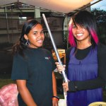 Tina Jamomo and Sherri Cubangbang of Hanamaulu