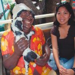Quesa Padamada sits with Moki Aloha