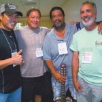 Darryl Castillo, Mike Young, Troy Waialeale and Alan Souza on break from seminars