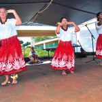 Ladies of Halau Mohala O Ka Pua Hau Hele: Daisy Lacock, Sue Strickland and Lei Ui Kaholokula