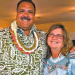 Mayor Bernard Carvalho and Nancy McMahon