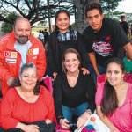 (front) Darlene Ruiz-Farias, Beth Barickman, Eilene Ruiz- Farias, (back) Elroy Farias, Kiana Young and Kody White