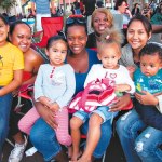 (front) Kayla Pantohan-Kali, Momi Kali, Zipporah Ceda, Diona, Makylah and Diondon Borrero, Lillian Sarmiento and (back) Ava Benson