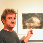 Wayne Zebzda with his work 'The White Bird'