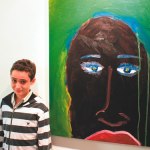 Leaf Lieber with his work 'Untitled
