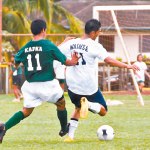 Camden Nakashima takes down Brycen Phillis with a push and trip, and both players went down -- it was a physical game
