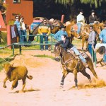 Alexis Vasconcelles throws a lasso in breakaway roping