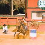 Kristy Pimental accelerates out of a turn
