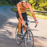 Broc Anakalea enjoys a breather during a downhill portion of the race.