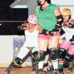 Rainbows captain Tamminator tries to hold position on The Warden