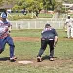 The Poison shortstop makes an over-the-shoulder catch to rob a hit.