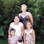 Cecilia Koli, Kalei and Naomi Mersberg, and Anapesi Koli