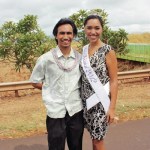 Badon Kaholokula and Miss Kaua‘i Lei Ui Kaholokula